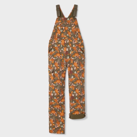 NWT Duluth 2X x31”L Heirloom Gardening Lined Bib Overalls Loden Autumn Leaves - Picture 8 of 8